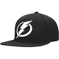 Casquette Snapback noire pour homme de l'équipe Tampa Bay Lightning de Mitchell & Ness