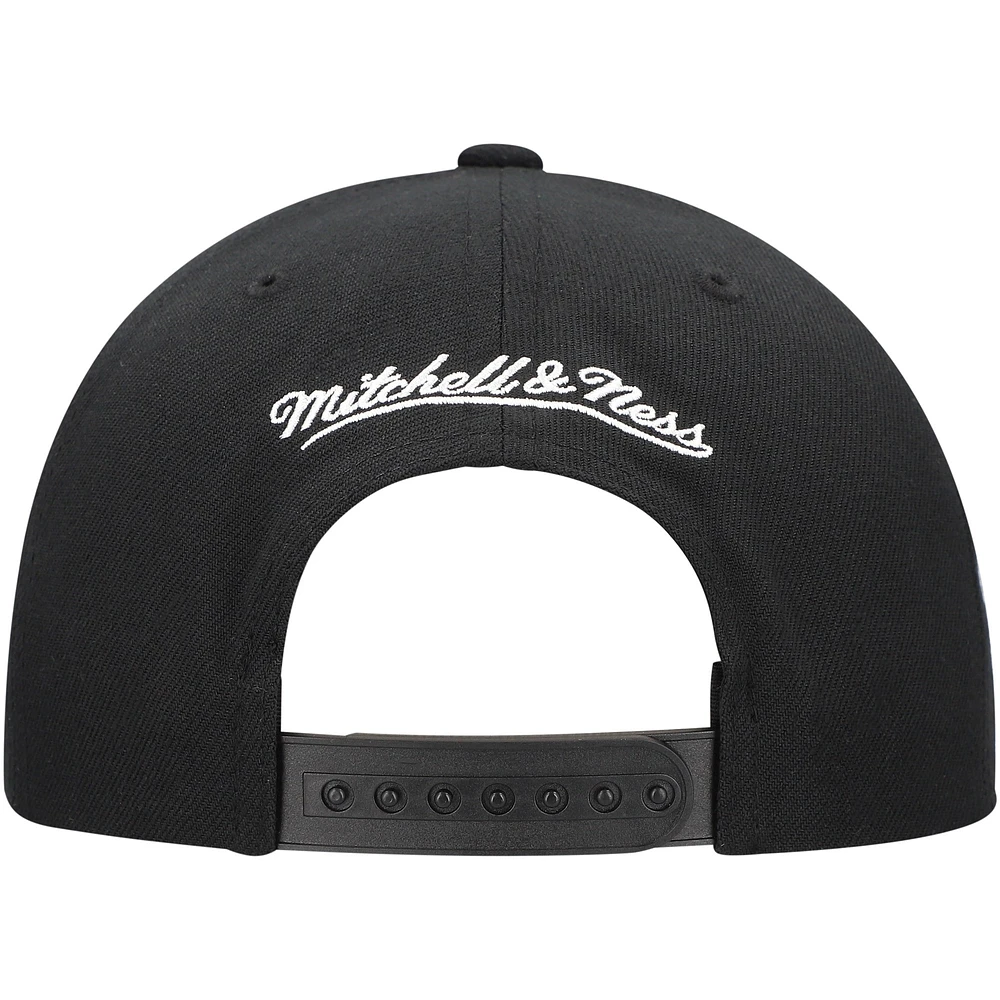 Casquette Snapback noire pour homme de l'équipe Tampa Bay Lightning de Mitchell & Ness