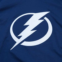 Men's Mitchell & Ness Blue Tampa Bay Lightning Legendary Slub Hoodie Long Sleeve T-Shirt