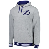 Sweat à capuche classique en tissu éponge gris chiné Mitchell & Ness Tampa Bay Lightning pour hommes