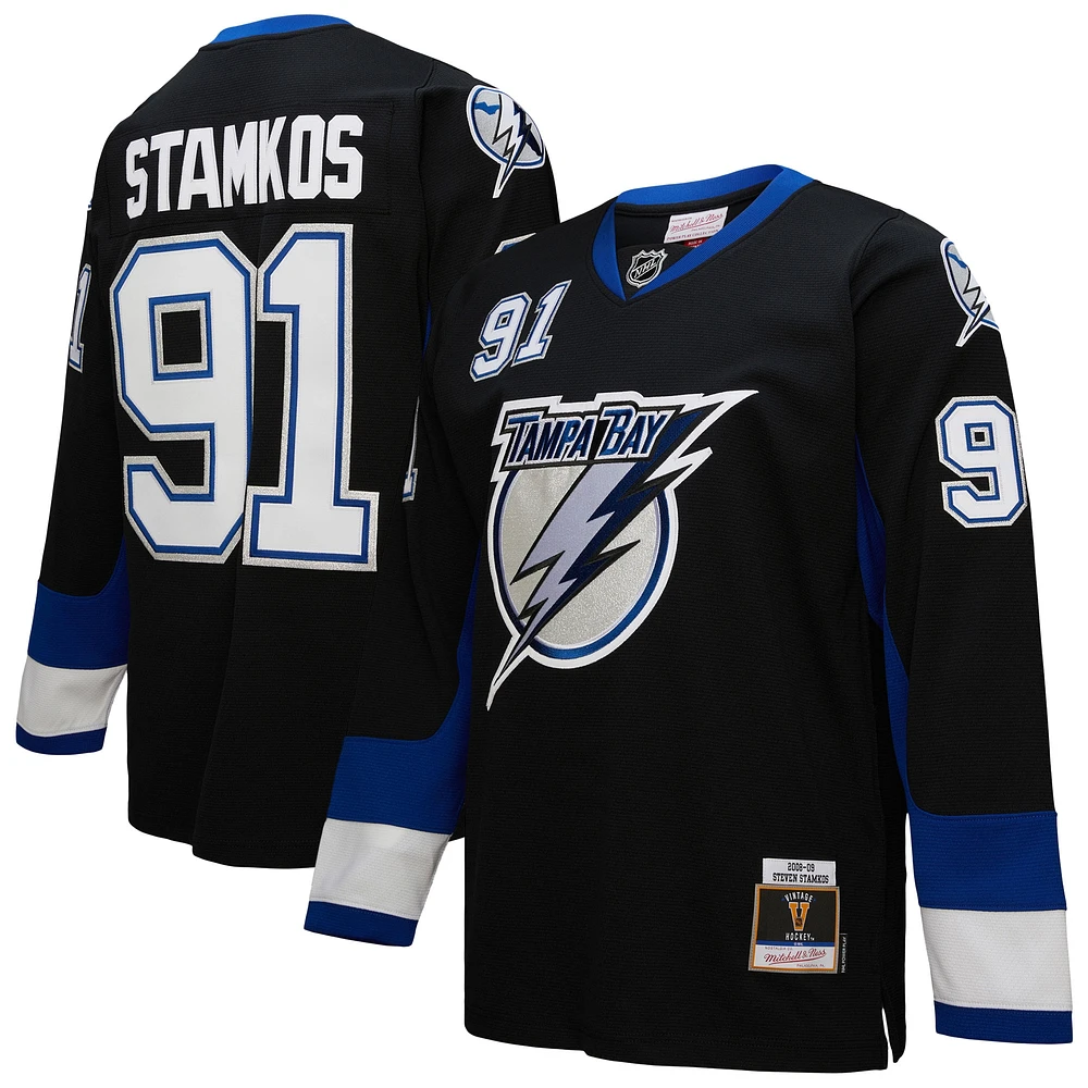 Men's Mitchell & Ness Steven Stamkos Black Tampa Bay Lightning 2008-09 Power Play Jersey