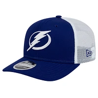 Men's New Era Blue Tampa Bay Lightning Core Trucker 9SEVENTY Stretch-Snap Hat