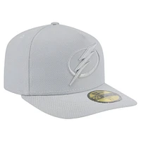 Men's New Era Gray Tampa Bay Lightning Color Pack A-Frame 59FIFTY Fitted Hat