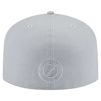 Men's New Era Gray Tampa Bay Lightning Color Pack A-Frame 59FIFTY Fitted Hat