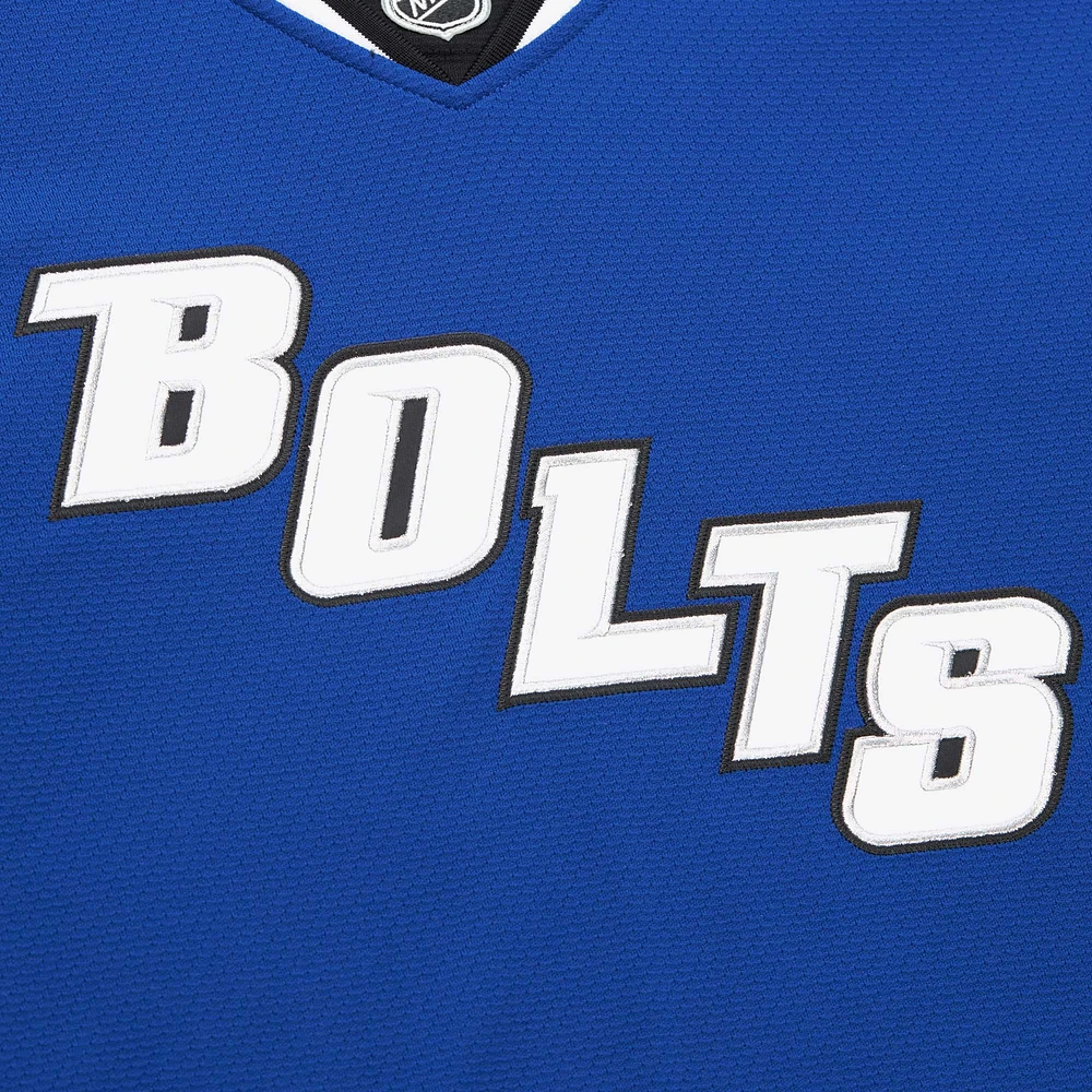 Maillot bleu de jeu puissance 2013-14 Nikita Kucherov pour homme du Lightning Tampa Bay