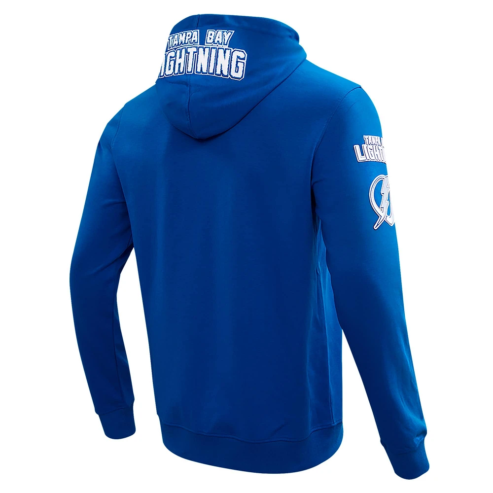 Veste à capuche entièrement zippée en chenille classique Pro Standard Blue Tampa Bay Lightning pour hommes