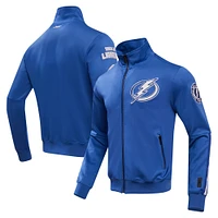 Veste de survêtement entièrement zippée en chenille classique Pro Standard du Lightning Tampa Bay pour hommes, bleue