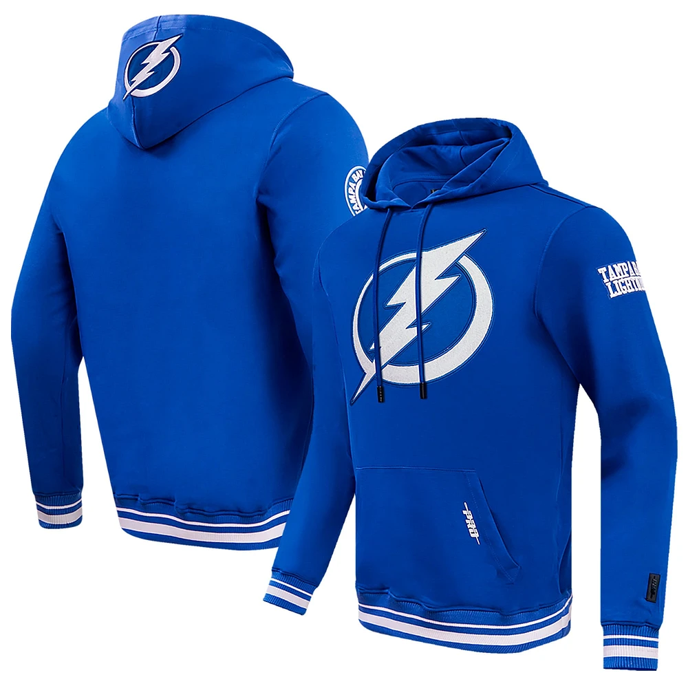 Men's Pro Standard Blue Tampa Bay Lightning Retro Classic Fleece Pullover Hoodie