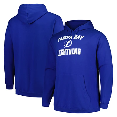 Sweat à capuche pour hommes Profile Blue Tampa Bay Lightning Big & Tall Arch Over Logo