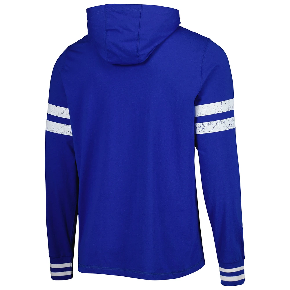 Men's Starter Blue Tampa Bay Lightning Offense Long Sleeve Hoodie T-Shirt