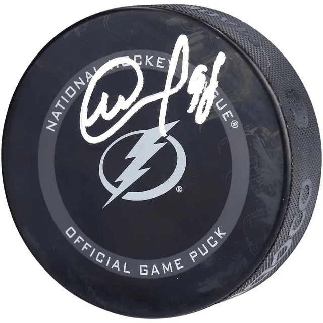 Lids Mikhail Sergachev Tampa Bay Lightning Fanatics Authentic Autographed  2021 Model Official Game Puck with 1ST NHL GOAL 10/19/17 Inscription