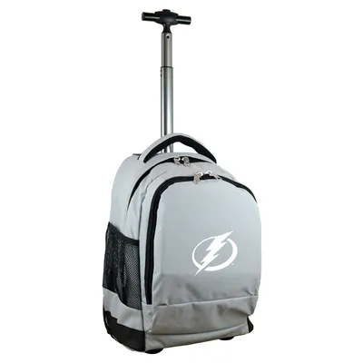 Tampa Bay Lightning MOJO 19'' Premium Wheeled Backpack - Gray