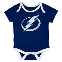 Newborn & Infant Tampa Bay Lightning Legend Three-Piece Bodysuit Set