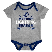 Newborn & Infant Tampa Bay Lightning Legend Three-Piece Bodysuit Set