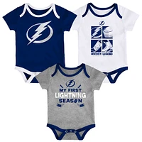 Ensemble de body trois pièces pour nouveau-né et bébé Tampa Bay Lightning Legend