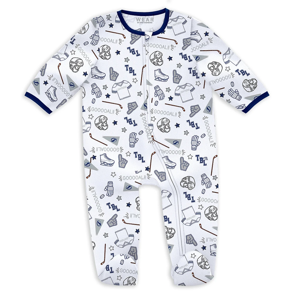 Newborn & Infant WEAR by Erin Andrews Tampa Bay Lightning Sleep and Play Sleeper Set with Bib