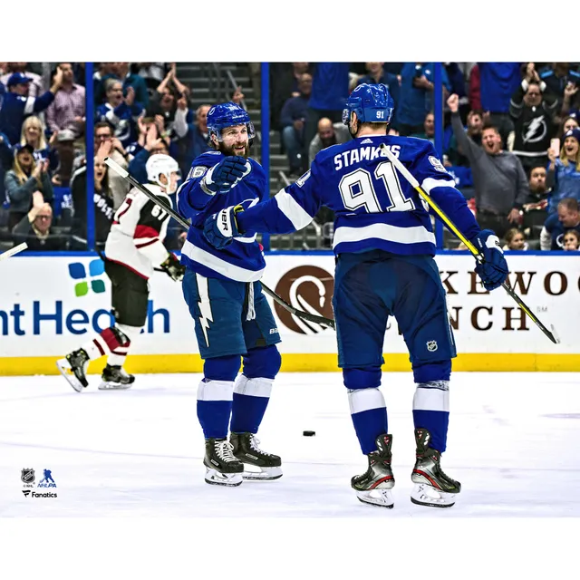 Framed Steven Stamkos Tampa Bay Lightning Autographed 8 x 10 Black Jersey  Skating Photograph