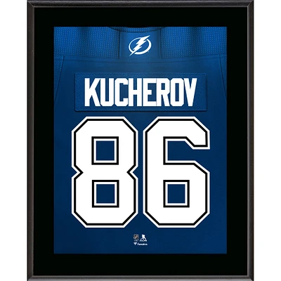Plaque de joueur sublimée avec numéro de maillot de 10,5" x 13" de Nikita Kucherov Tampa Bay Lightning