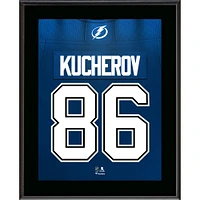 Plaque de joueur sublimée avec numéro de maillot de 10,5" x 13" de Nikita Kucherov Tampa Bay Lightning