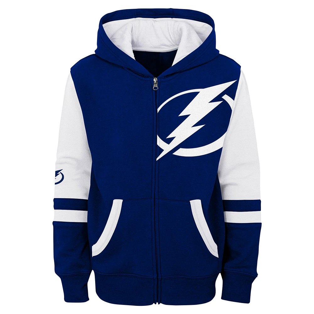 Preschool  Blue Tampa Bay Lightning Face Off Full Zip Hoodie