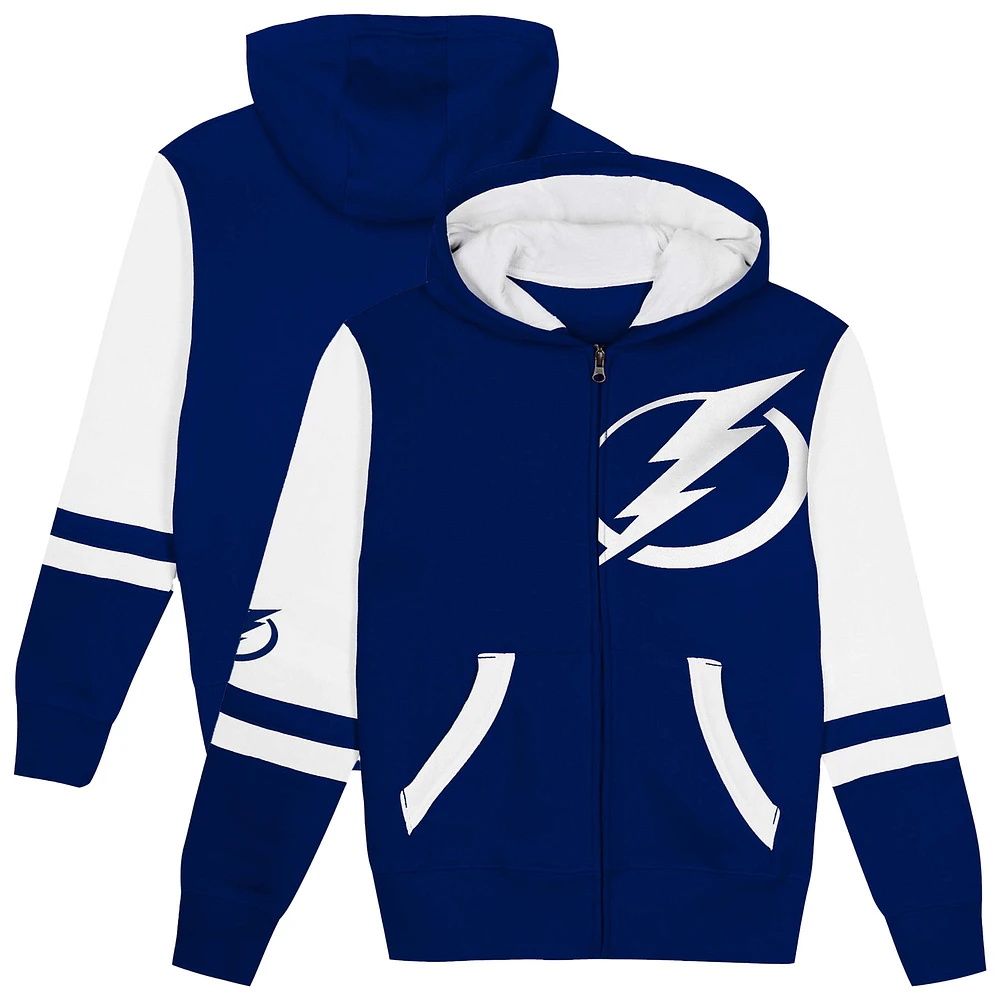 Preschool Blue Tampa Bay Lightning Face Off Full-Zip Hoodie