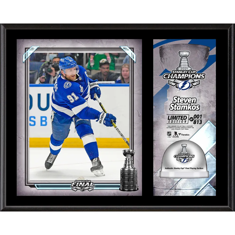 Lids Steven Stamkos Tampa Bay Lightning Fanatics Authentic 2021 Stanley Cup  Champions 12'' x 15'' Sublimated Plaque with Game-Used Ice from the 2021 Stanley  Cup Final - Limited Edition of 813 | Dulles Town Center