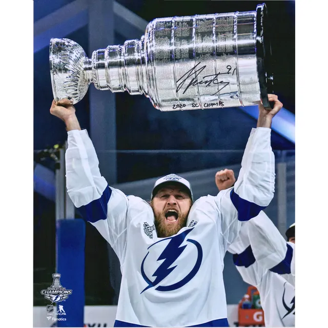 Steven Stamkos White Tampa Bay Lightning Autographed adidas Authentic Jersey  with 2020 Stanley Cup Final Patch and 2020 SC Champs Inscription