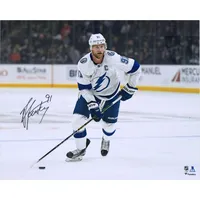 Lids Steven Stamkos Tampa Bay Lightning Fanatics Authentic Autographed 16'  x 20' Blue Jersey Shooting Photograph