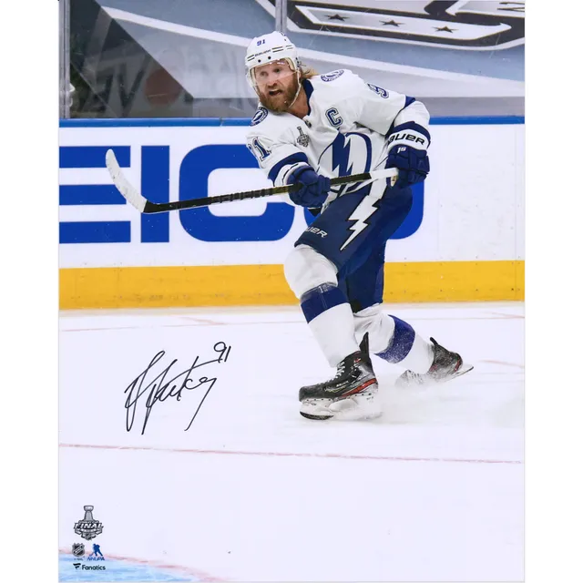 Nikita Kucherov Tampa Bay Lightning Autographed 16 x 20 Raising Cup Photograph with 2020 SC Champs Inscription