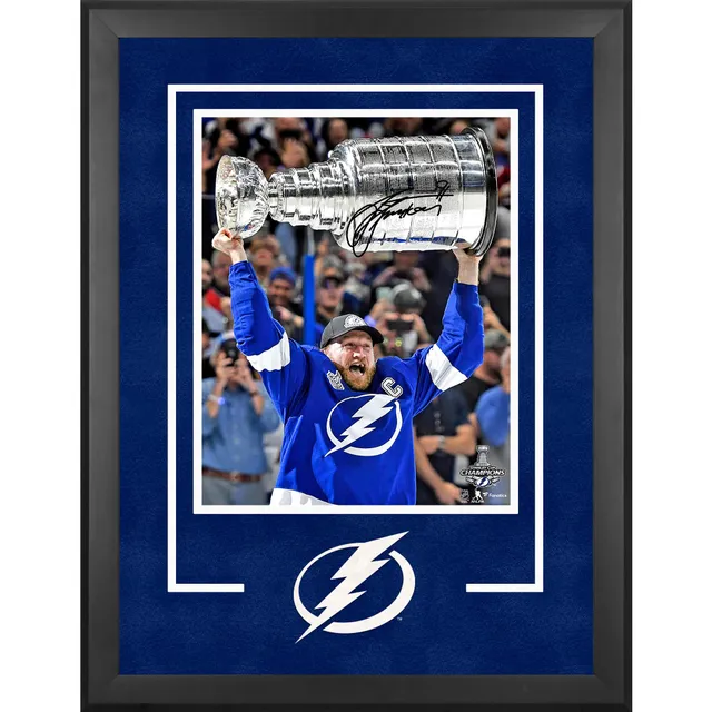 Lids Steven Stamkos Tampa Bay Lightning Fanatics Authentic Autographed 16  x 20 2020 Stanley Cup Champions Raising Cup Photograph with 2020 SC  Champs Inscription