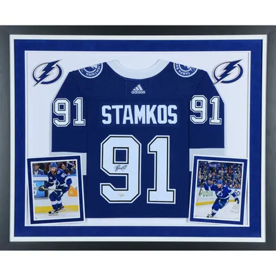 Steven Stamkos Tampa Bay Lightning Fanatics Authentic Deluxe Framed Autographed Blue Adidas Authentic Jersey