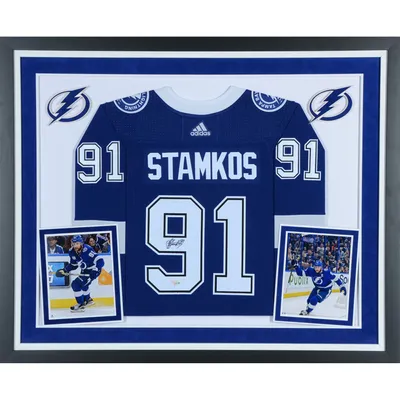 Lids Victor Hedman Tampa Bay Lightning Fanatics Authentic Autographed 16''  x 20'' Blue Jersey Celebrating Photograph