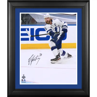 Steven Stamkos Tampa Bay Lightning Fanatics Authentic Unsigned White Jersey Skating Photograph