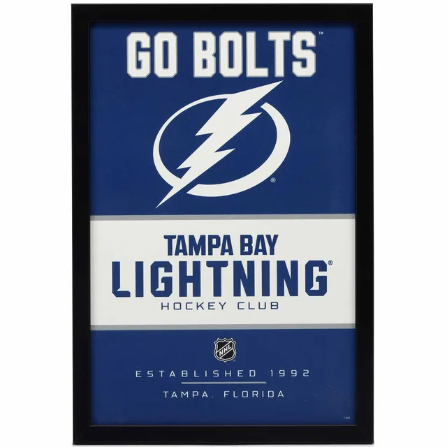 Vintage Tampa Bay Lightning Full Sized Black/Silver/White Team Logo Pennant