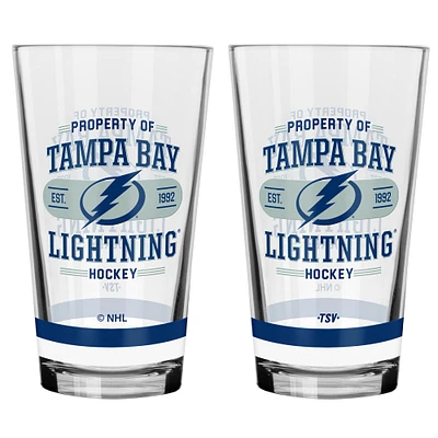 Ensemble de 2 verres à mélange Lightning de Tampa Bay