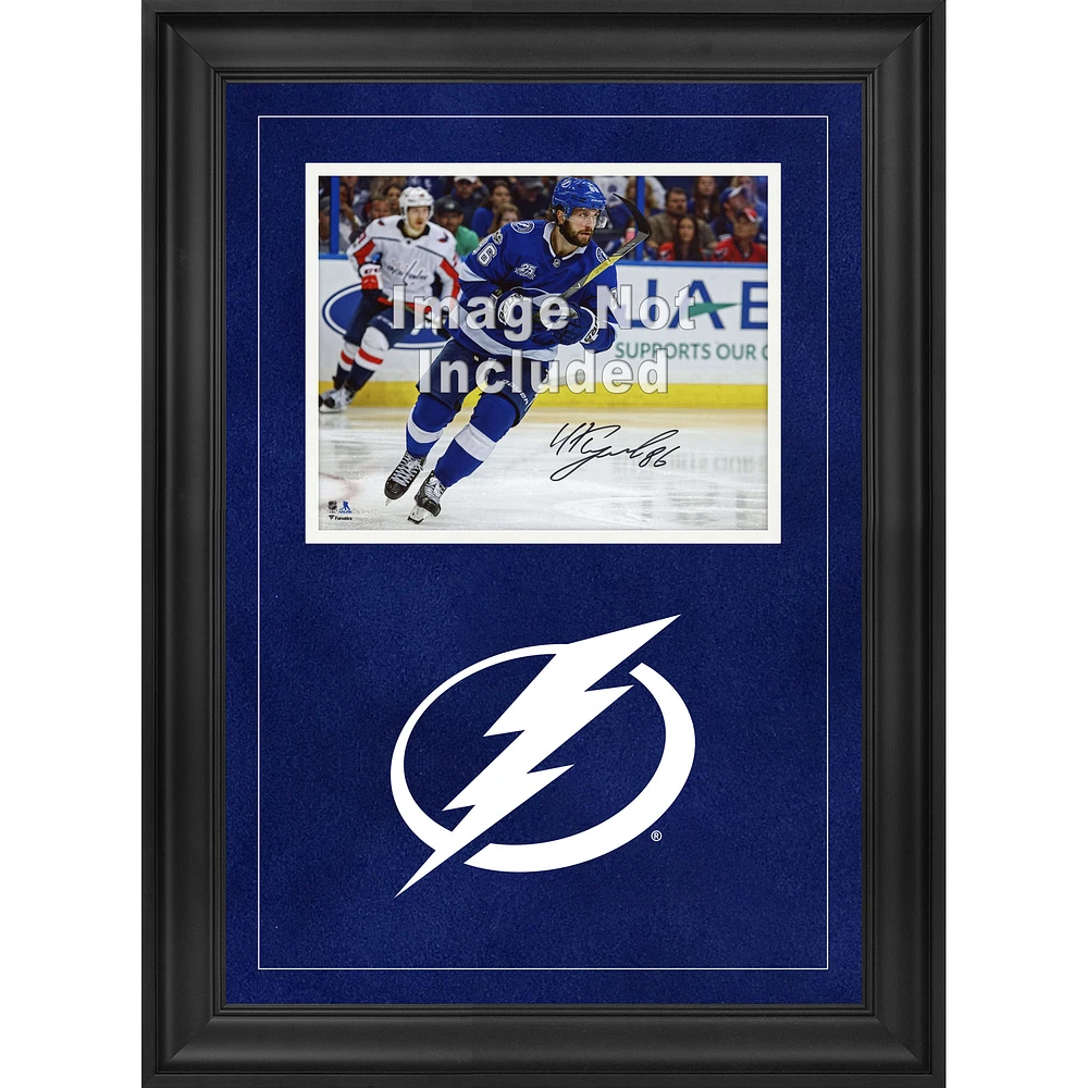 Cadre photo horizontal de luxe Tampa Bay Lightning 8'' x 10'' avec logo de l'équipe