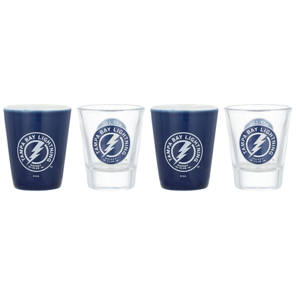 Ensemble de quatre verres à shot du Lightning de Tampa Bay