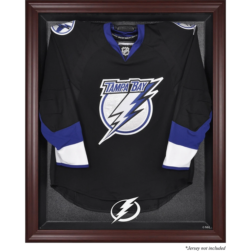 Vitrine en jersey encadrée en acajou du Lightning de Tampa Bay