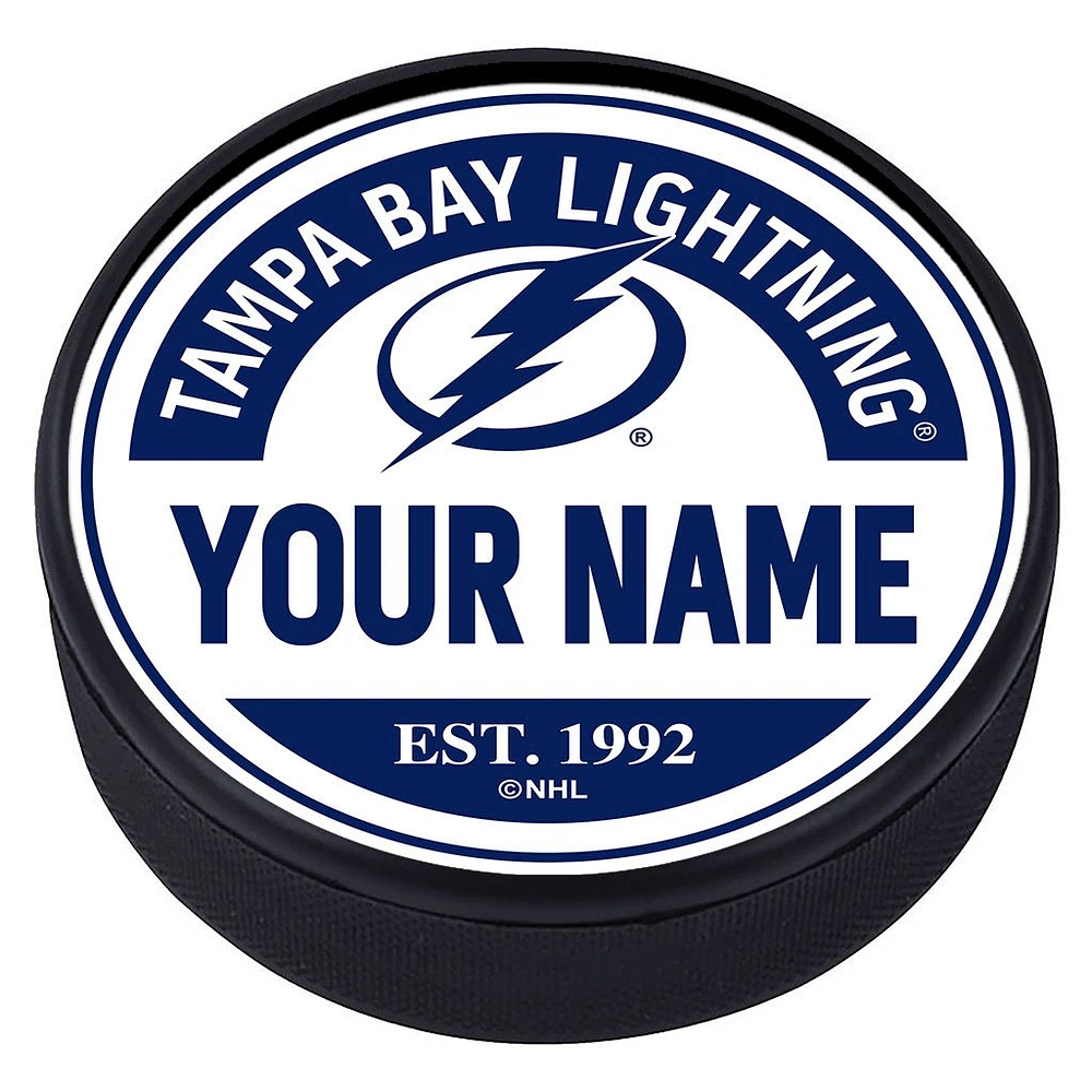 Tampa Bay Lightning - Personalized Block Textured Puck