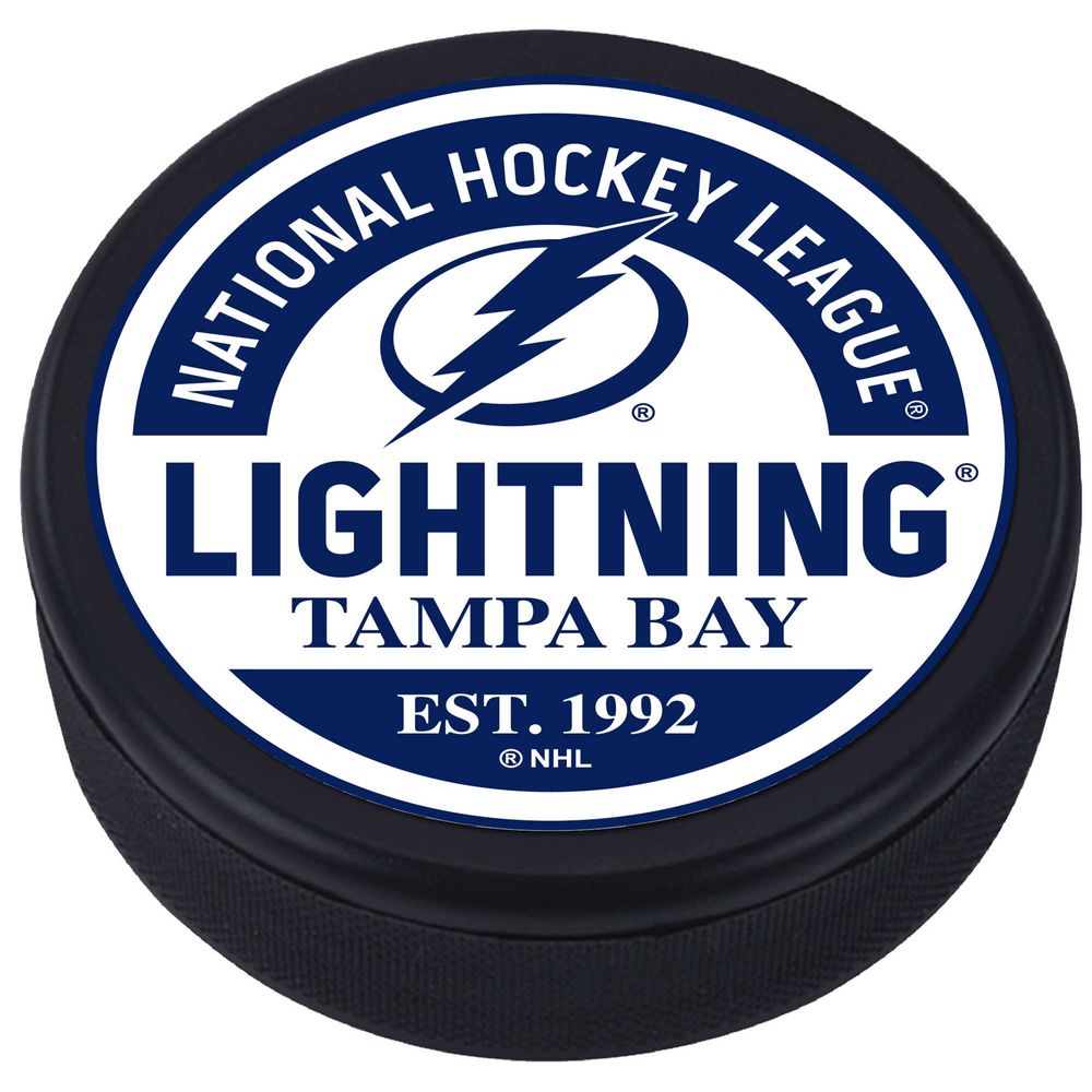 Tampa Bay Lightning - Textured Block Logo Puck