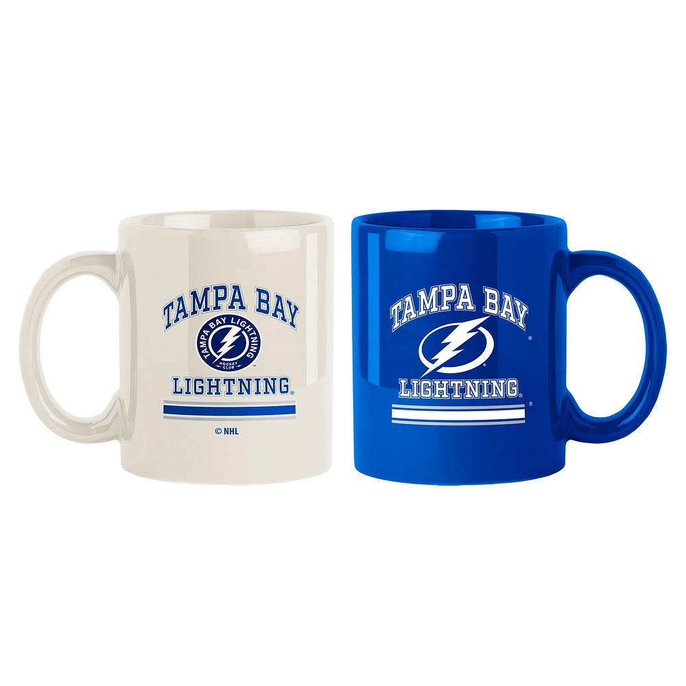 Lot de deux tasses colorées de 15 oz du Lightning de Tampa Bay