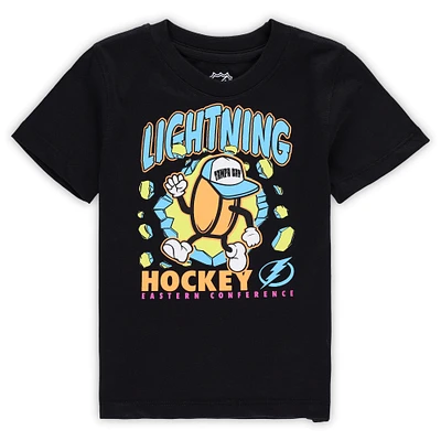 T-shirt noir Break Through du Lightning de Tampa Bay pour tout-petit