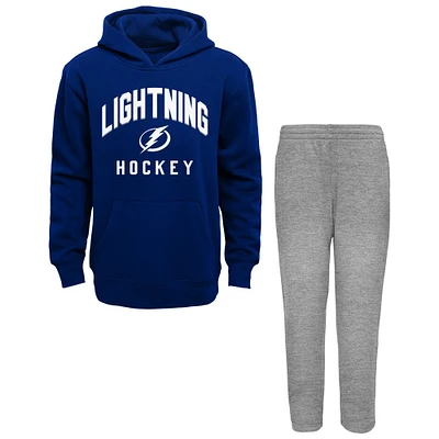 Toddler Blue/Heather Gray Tampa Bay Lightning Play by Pullover Hoodie & Pants Set