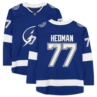 Victor Hedman Tampa Bay Lightning Autographed Blue Adidas Authentic Jersey  with 2020 Stanley Cup Final Patch