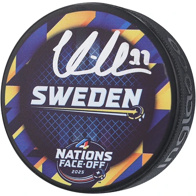 Victor Hedman Tampa Bay Lightning Autographed Team Sweden 4 Nations Face-Off Hockey Puck