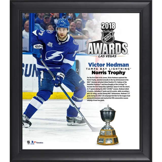 Framed Victor Hedman Tampa Bay Lightning Autographed 8 x 10