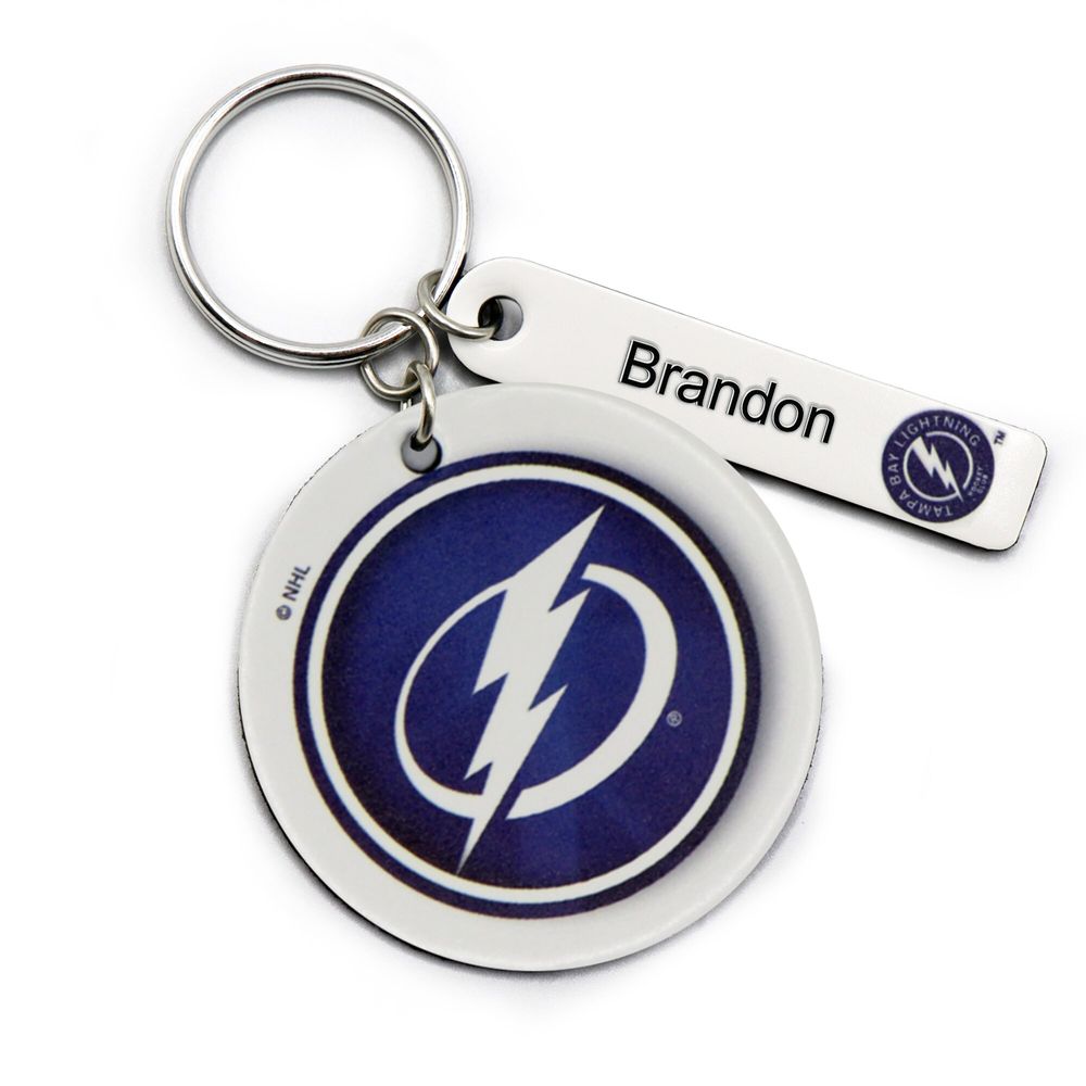 St. Louis Blues Black Personalized Leather Loop Keychain