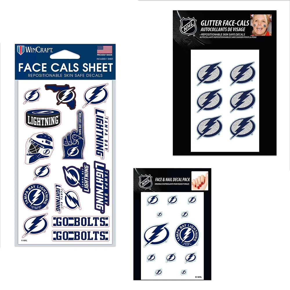 WinCraft Tampa Bay Lightning 4" x 7" Waterless Tattoos Set