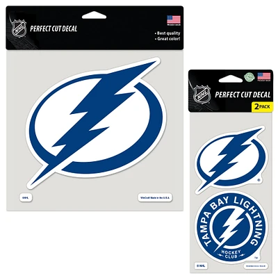 Lot de deux autocollants WinCraft Tampa Bay Lightning Perfect Cut
