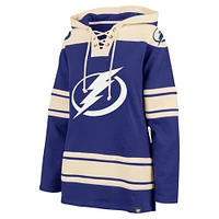 Women's '47  Blue Tampa Bay Lightning Superior Lacer Pullover Hoodie